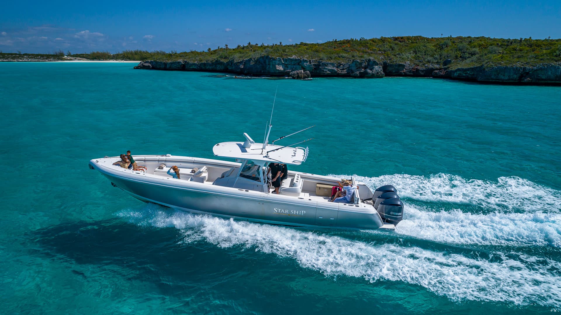 Yacht deck at golden hour